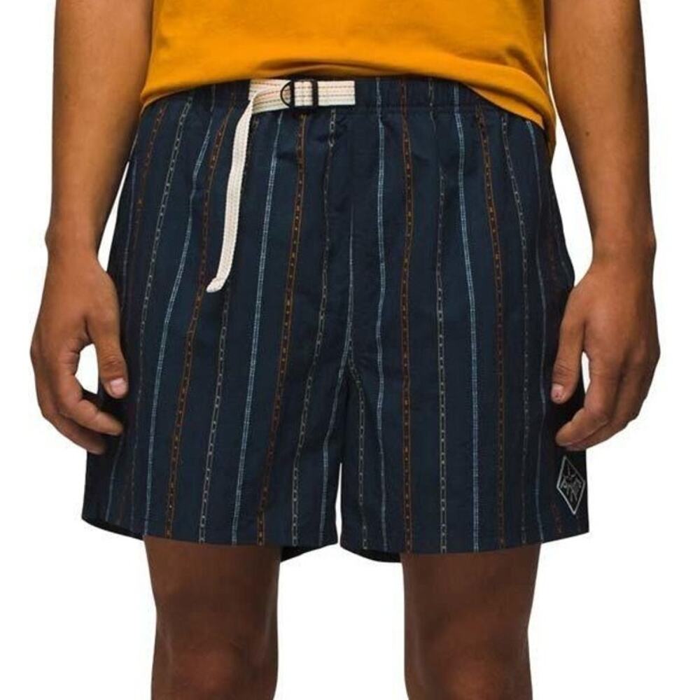 Prana Indio Heritage Short Men's S Stormy Night Relaxed Fit 4" Inseam Pull On